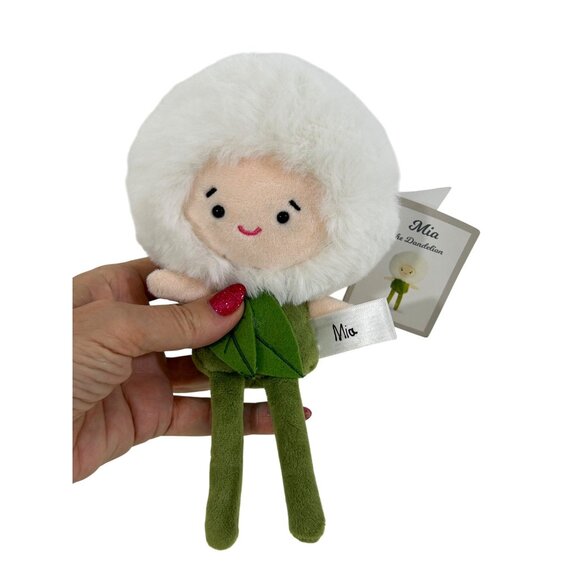 Aurora World Mia Wish Dandelion Boy Plush Stuffed Toy 8” Handmade White Green - Picture 8 of 16